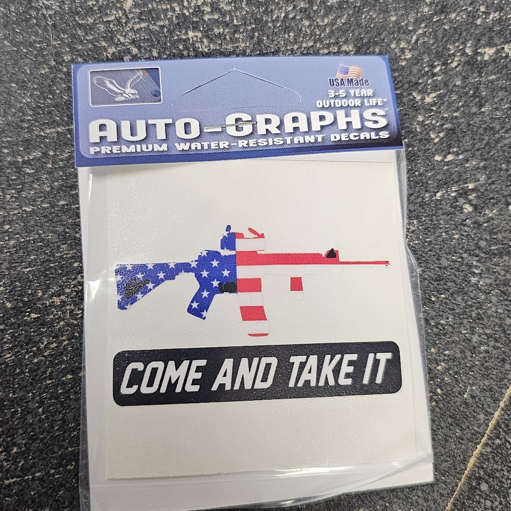 Patriotic Rifle Decal Sticker